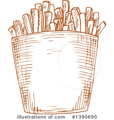 Royalty-Free (RF) French Fries Clipart Illustration by Vector Tradition SM - Stock Sample #1390690