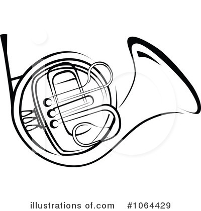 French Horn Clipart #1064429 by Vector Tradition SM