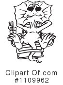 Frill Neck Lizard Clipart #1109962 by Dennis Holmes Designs