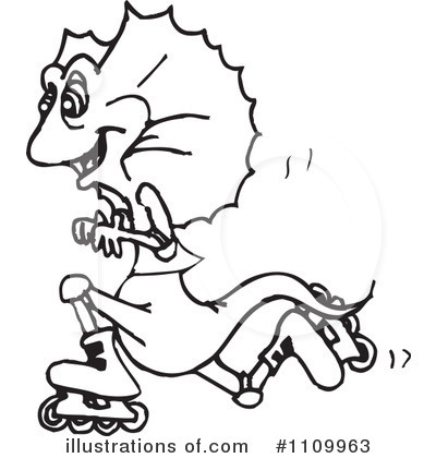 Frill Neck Lizard Clipart #1109963 by Dennis Holmes Designs