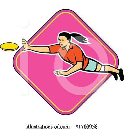 Royalty-Free (RF) Frisbee Clipart Illustration by patrimonio - Stock Sample #1700958