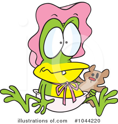 Royalty-Free (RF) Frog Clipart Illustration by toonaday - Stock Sample #1044220