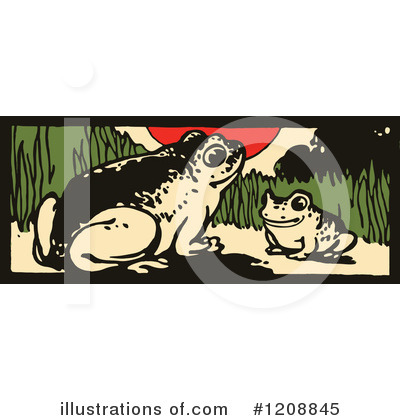 Royalty-Free (RF) Frog Clipart Illustration by Prawny Vintage - Stock Sample #1208845