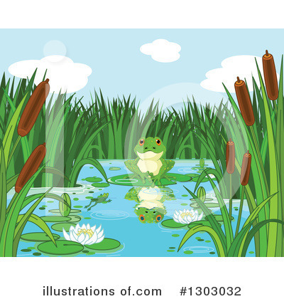 Royalty-Free (RF) Frog Clipart Illustration by Pushkin - Stock Sample #1303032