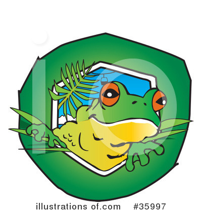 Royalty-Free (RF) Frog Clipart Illustration by Dennis Holmes Designs - Stock Sample #35997