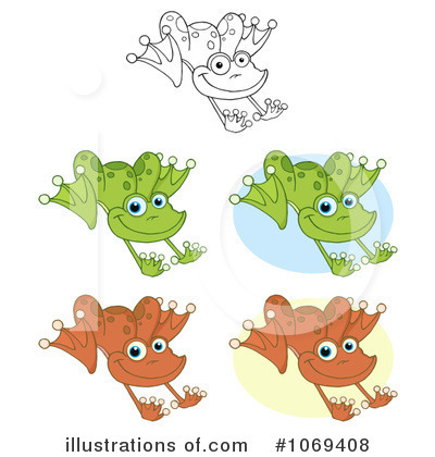 Royalty-Free (RF) Frogs Clipart Illustration by Hit Toon - Stock Sample #1069408