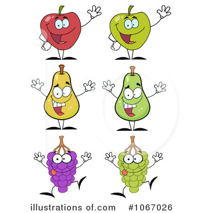 Royalty-Free (RF) Fruit Characters Clipart Illustration by Hit Toon - Stock Sample #1067026