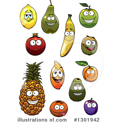 Royalty-Free (RF) Fruit Clipart Illustration by Vector Tradition SM - Stock Sample #1301942
