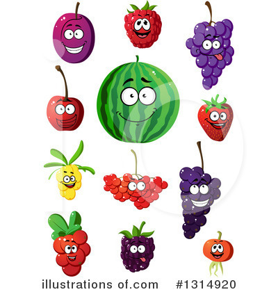 Royalty-Free (RF) Fruit Clipart Illustration by Vector Tradition SM - Stock Sample #1314920
