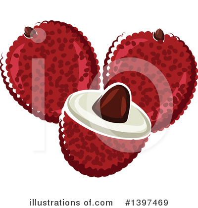 Lychee Clipart #1397469 by Vector Tradition SM