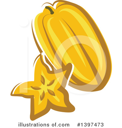 Starfruit Clipart #1397473 by Vector Tradition SM