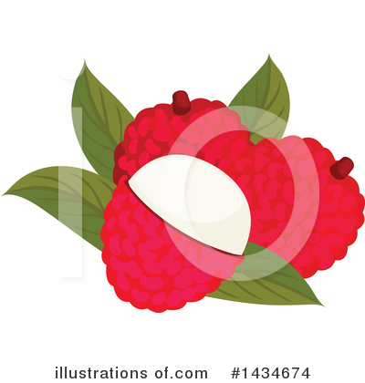 Lychee Clipart #1434674 by Vector Tradition SM
