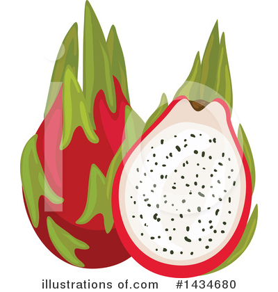 Dragon Fruit Clipart #1434680 by Vector Tradition SM