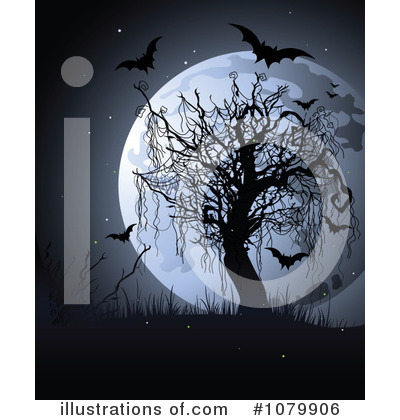 Royalty-Free (RF) Full Moon Clipart Illustration by Pushkin - Stock Sample #1079906