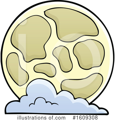 Royalty-Free (RF) Full Moon Clipart Illustration by visekart - Stock Sample #1609308