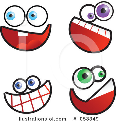Royalty-Free (RF) Funny Face Clipart Illustration by Prawny - Stock Sample #1053349