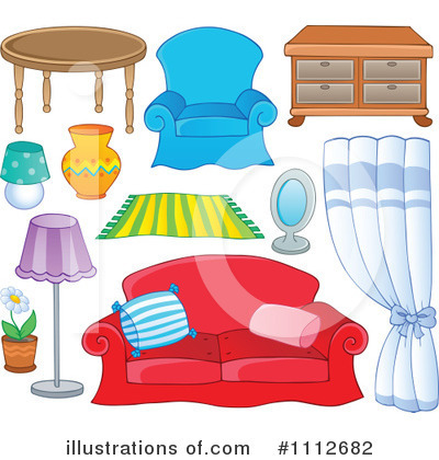 Royalty-Free (RF) Furniture Clipart Illustration by visekart - Stock Sample #1112682