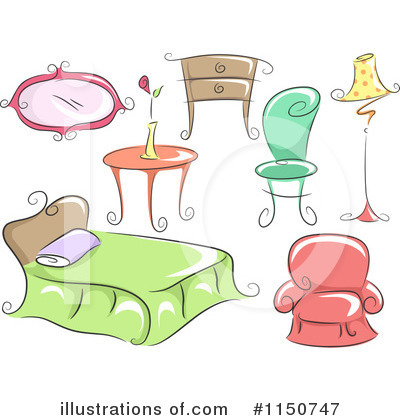 Royalty-Free (RF) Furniture Clipart Illustration by BNP Design Studio - Stock Sample #1150747