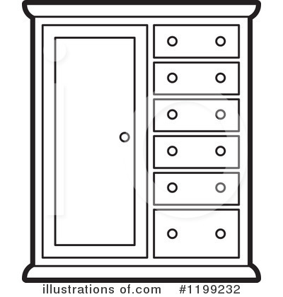Cabinets Clipart #1199232 by Lal Perera