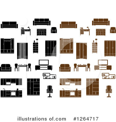 Royalty-Free (RF) Furniture Clipart Illustration by Vector Tradition SM - Stock Sample #1264717
