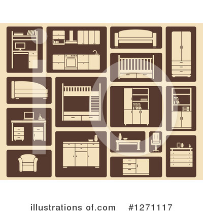 Royalty-Free (RF) Furniture Clipart Illustration by Vector Tradition SM - Stock Sample #1271117