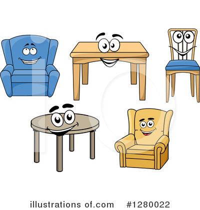 Royalty-Free (RF) Furniture Clipart Illustration by Vector Tradition SM - Stock Sample #1280022