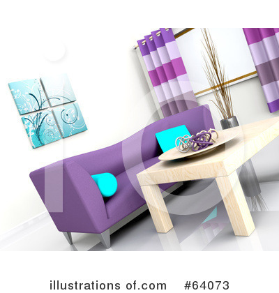Royalty-Free (RF) Furniture Clipart Illustration by KJ Pargeter - Stock Sample #64073