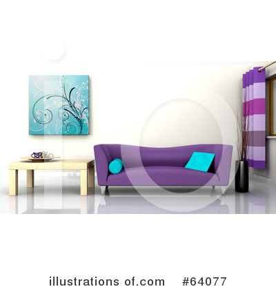 Royalty-Free (RF) Furniture Clipart Illustration by KJ Pargeter - Stock Sample #64077