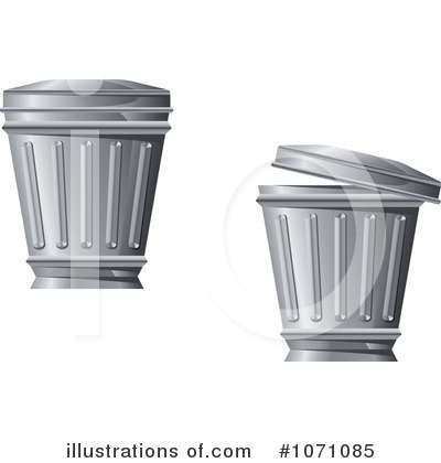 Trash Can Clipart #1071085 by Vector Tradition SM