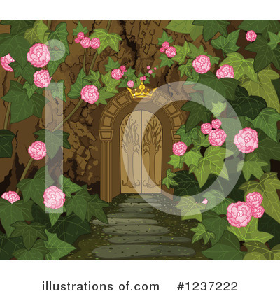 Royalty-Free (RF) Garden Clipart Illustration by Pushkin - Stock Sample #1237222