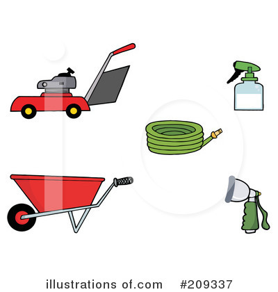 Lawn Mower Clipart #209337 by Hit Toon
