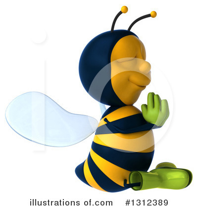 Royalty-Free (RF) Gardener Bee Clipart Illustration by Julos - Stock Sample #1312389