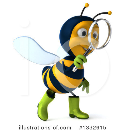 Royalty-Free (RF) Gardener Bee Clipart Illustration by Julos - Stock Sample #1332615