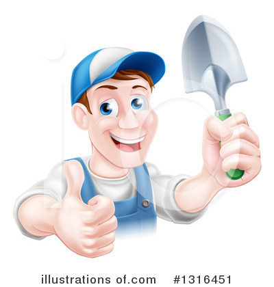 Royalty-Free (RF) Gardener Clipart Illustration by AtStockIllustration - Stock Sample #1316451