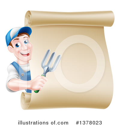 Royalty-Free (RF) Gardener Clipart Illustration by AtStockIllustration - Stock Sample #1378023