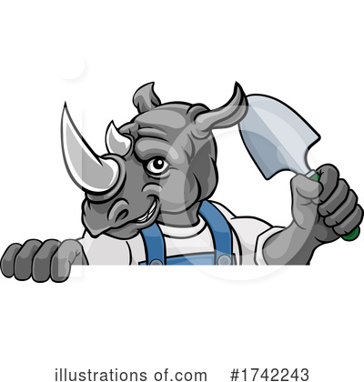 Rhinoceros Clipart #1742243 by AtStockIllustration