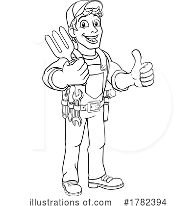 Farmer Clipart #1782394 by AtStockIllustration