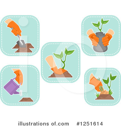 Royalty-Free (RF) Gardening Clipart Illustration by BNP Design Studio - Stock Sample #1251614