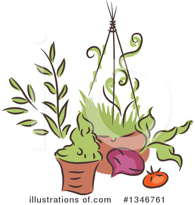 Potted Plant Clipart #1346761 by BNP Design Studio
