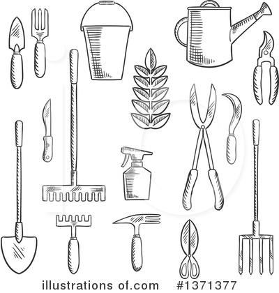 Gardener Clipart #1371377 by Vector Tradition SM