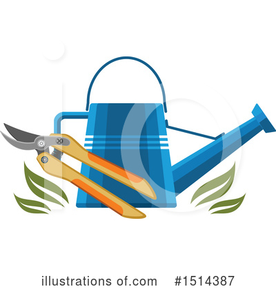 Watering Can Clipart #1514387 by Vector Tradition SM