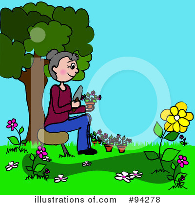 Royalty-Free (RF) Gardening Clipart Illustration by Pams Clipart - Stock Sample #94278