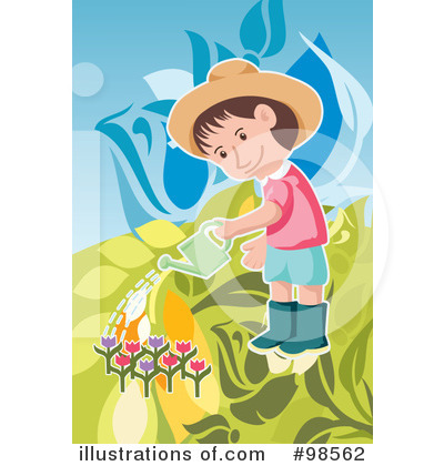 Royalty-Free (RF) Gardening Clipart Illustration by mayawizard101 - Stock Sample #98562