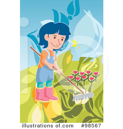 Royalty-Free (RF) Gardening Clipart Illustration by mayawizard101 - Stock Sample #98567