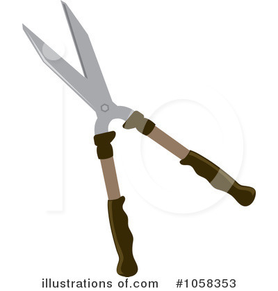Royalty-Free (RF) Gardening Shears Clipart Illustration by Pams Clipart - Stock Sample #1058353