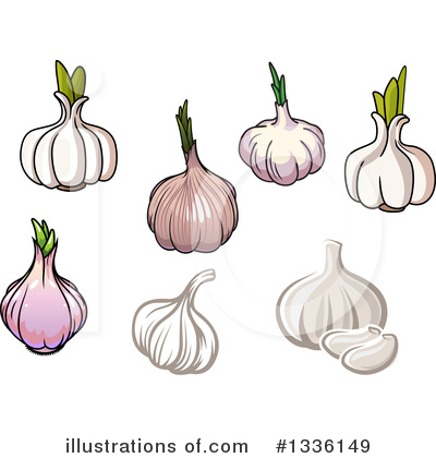 Royalty-Free (RF) Garlic Clipart Illustration by Vector Tradition SM - Stock Sample #1336149