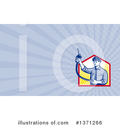 Royalty-Free (RF) Gas Jockey Clipart Illustration by patrimonio - Stock Sample #1371266