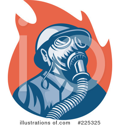 Royalty-Free (RF) Gas Mask Clipart Illustration by patrimonio - Stock Sample #225325