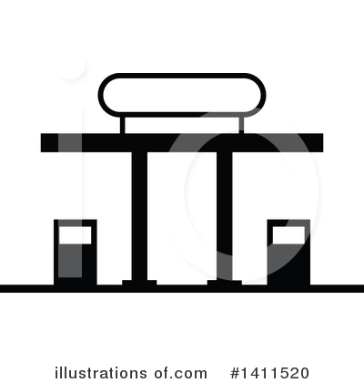 Gas Station Clipart #1411520 by dero