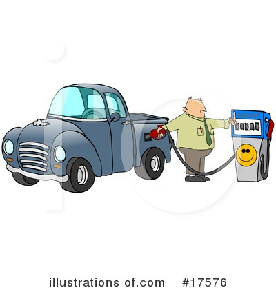 Royalty-Free (RF) Gas Station Clipart Illustration by djart - Stock Sample #17576